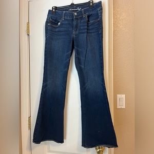 American Eagle Super Stretch “Artist” wide bottom jeans